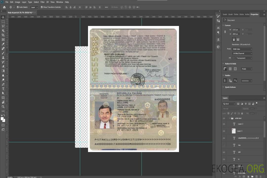 Passeport ITALIE version 2 template Passeport ITALIE version 2 template